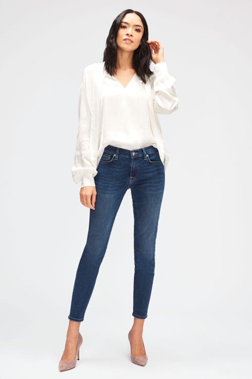7 For All Mankind - The Skinny Crop B(Air) Vintage Dusk